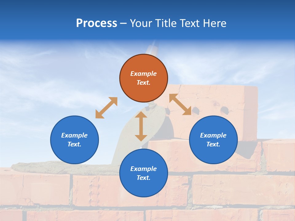 A Brick Wall With A Shovel On Top Of It PowerPoint Template