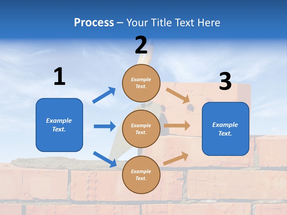 A Brick Wall With A Shovel On Top Of It PowerPoint Template