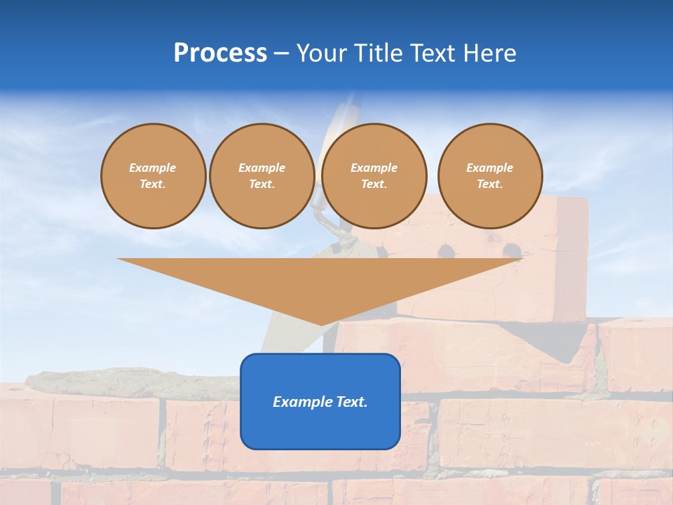 A Brick Wall With A Shovel On Top Of It PowerPoint Template