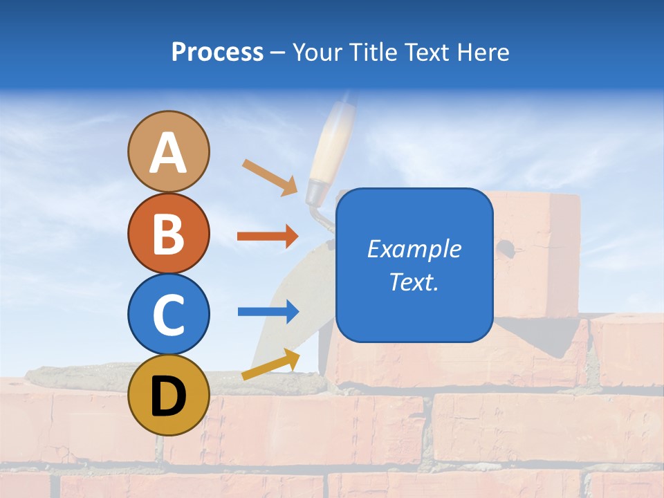 A Brick Wall With A Shovel On Top Of It PowerPoint Template