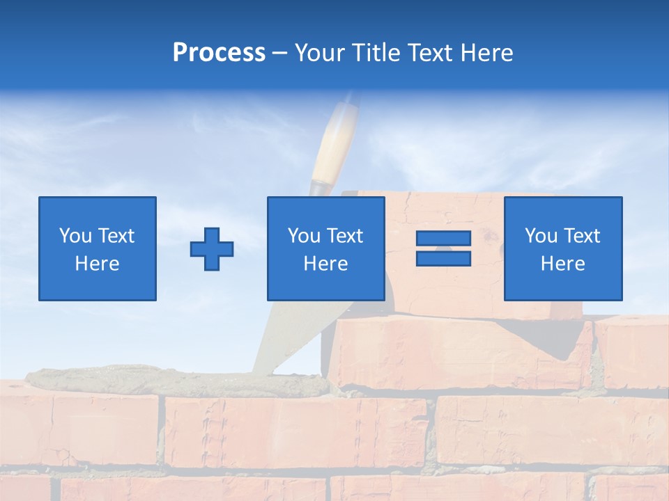 A Brick Wall With A Shovel On Top Of It PowerPoint Template