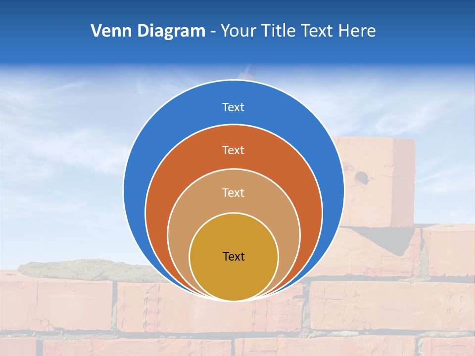 A Brick Wall With A Shovel On Top Of It PowerPoint Template