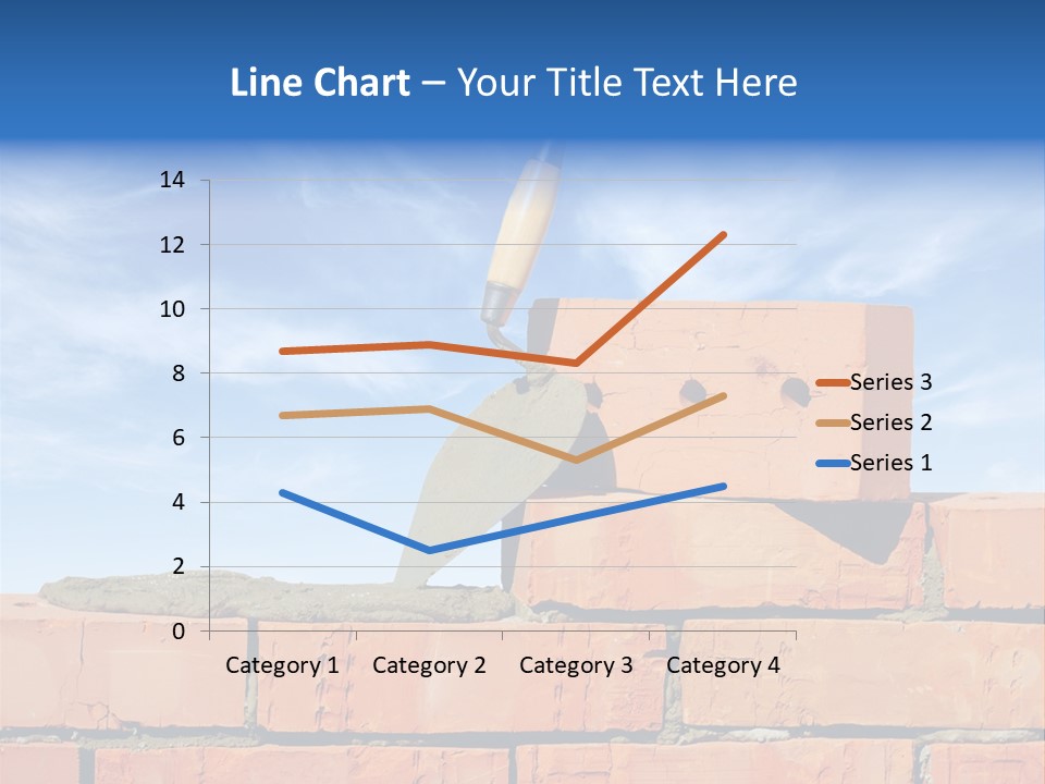 A Brick Wall With A Shovel On Top Of It PowerPoint Template