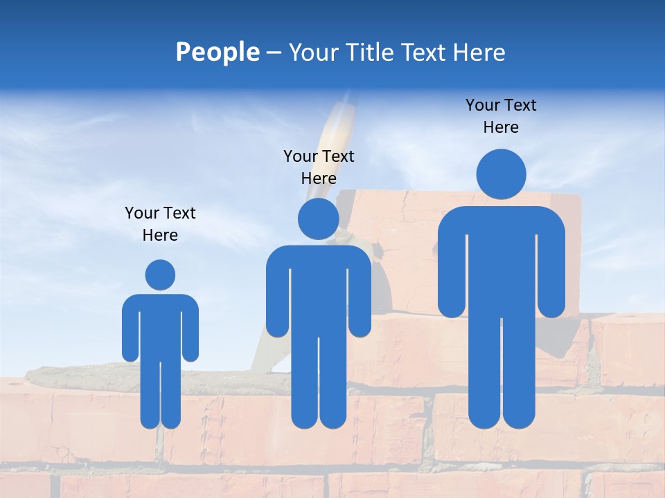 A Brick Wall With A Shovel On Top Of It PowerPoint Template