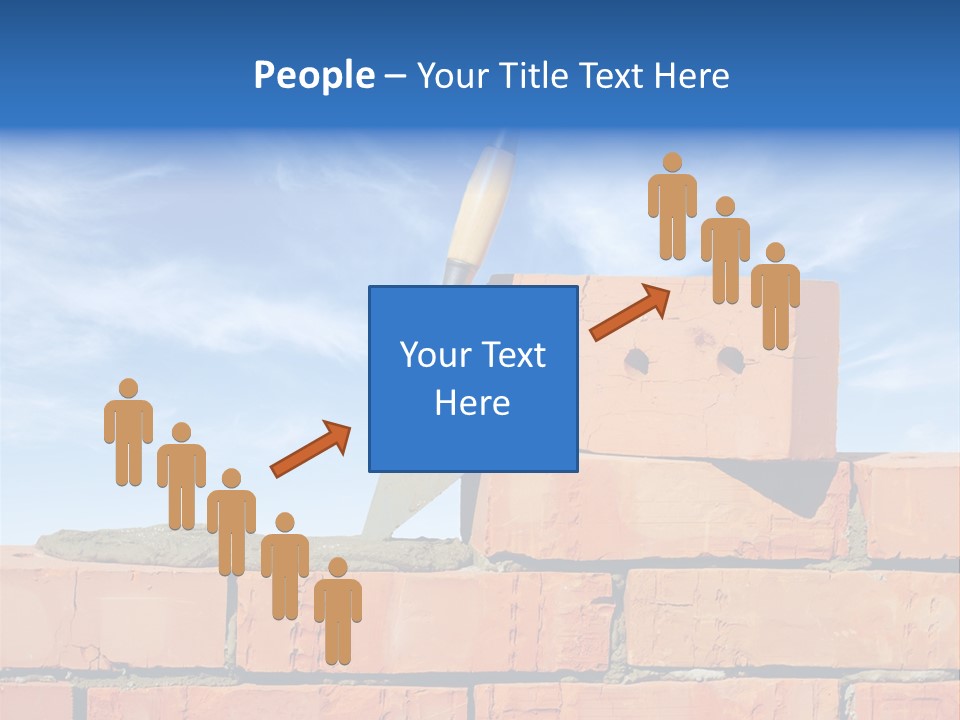 A Brick Wall With A Shovel On Top Of It PowerPoint Template