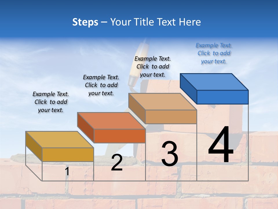A Brick Wall With A Shovel On Top Of It PowerPoint Template