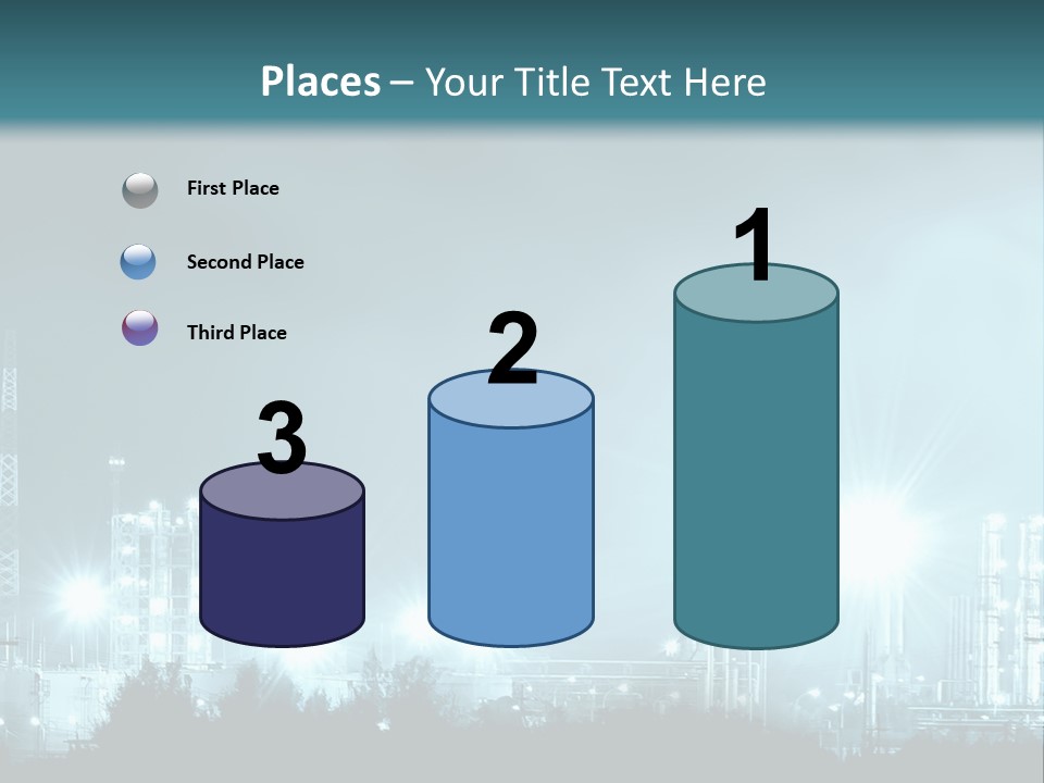 An Oil Pump In The Middle Of A Field PowerPoint Template