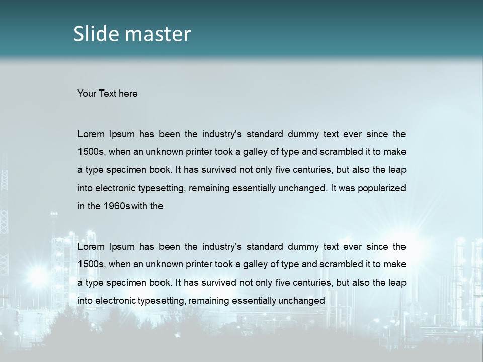 An Oil Pump In The Middle Of A Field PowerPoint Template