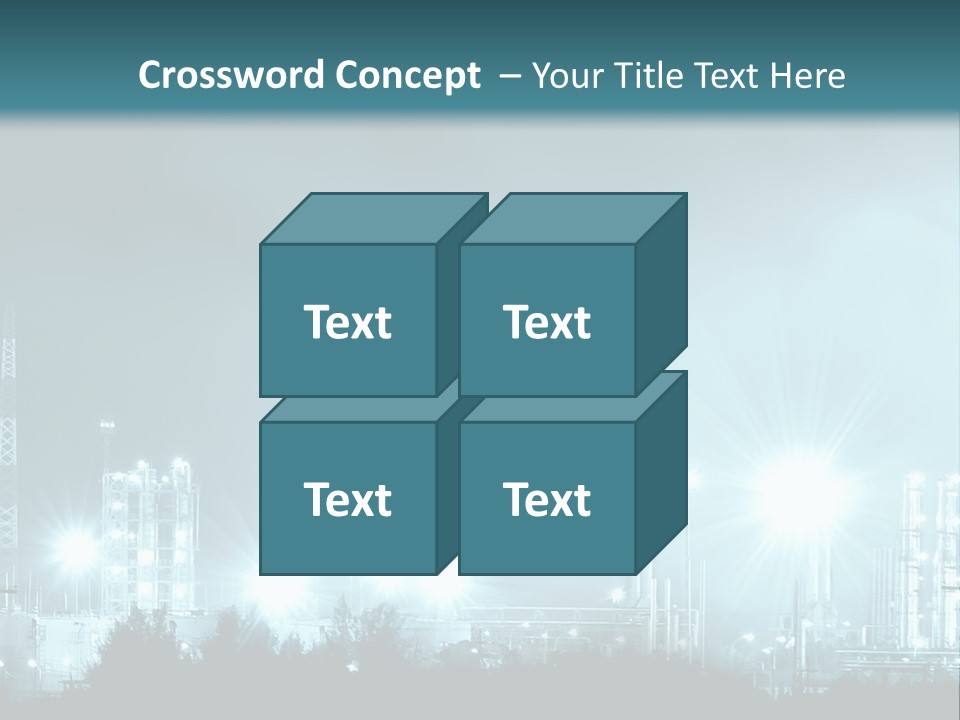 An Oil Pump In The Middle Of A Field PowerPoint Template