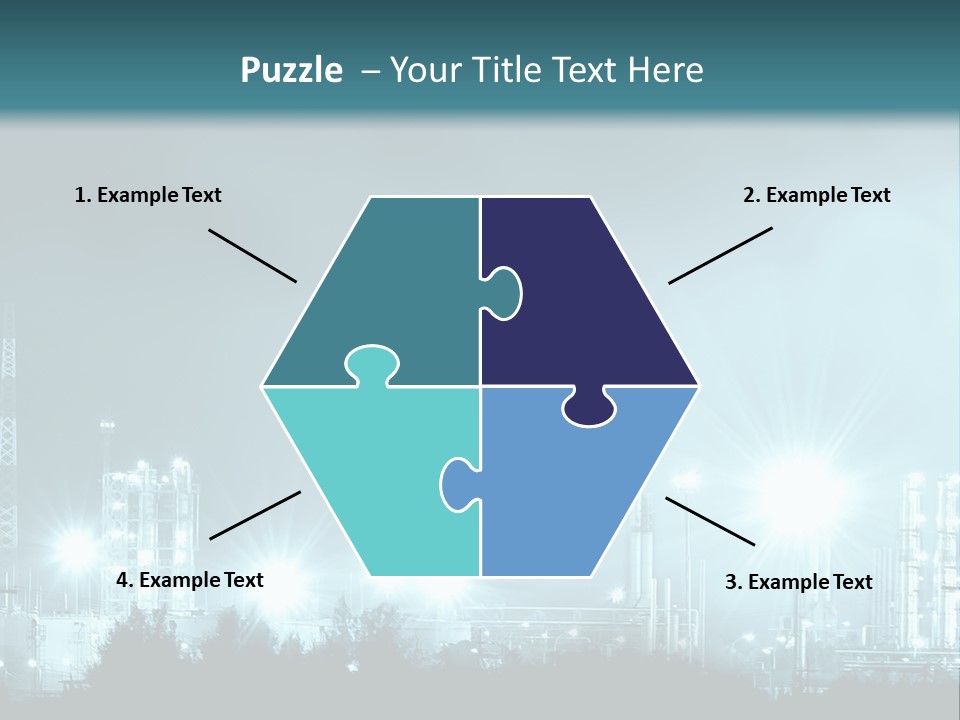 An Oil Pump In The Middle Of A Field PowerPoint Template