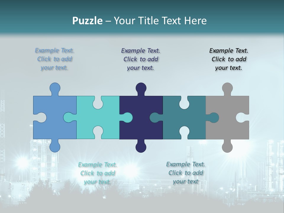 An Oil Pump In The Middle Of A Field PowerPoint Template