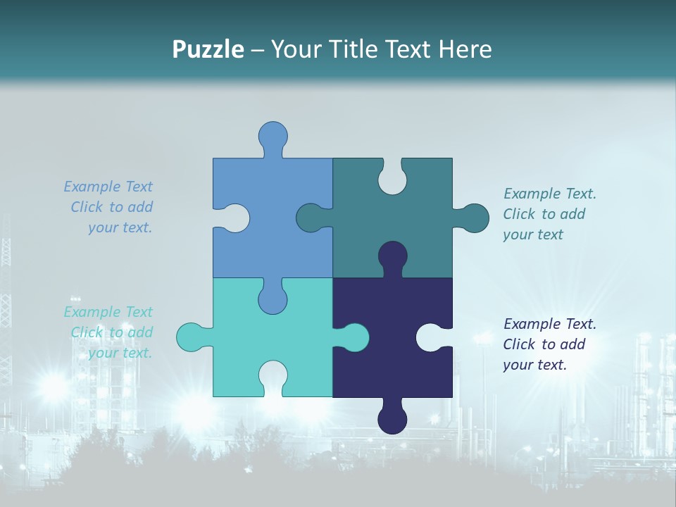 An Oil Pump In The Middle Of A Field PowerPoint Template