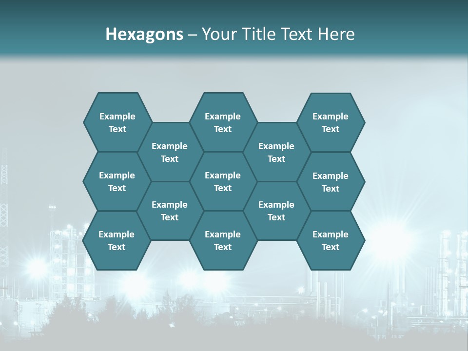 An Oil Pump In The Middle Of A Field PowerPoint Template