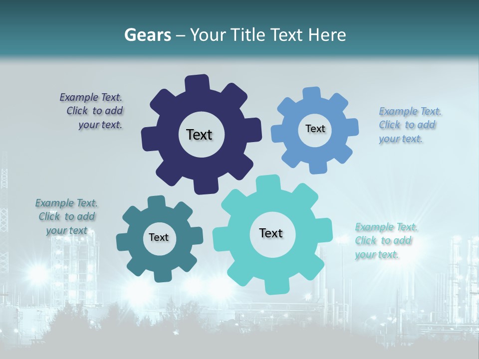 An Oil Pump In The Middle Of A Field PowerPoint Template