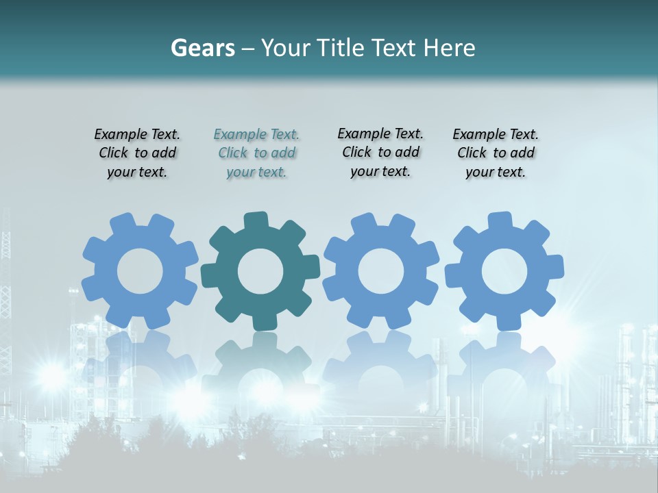 An Oil Pump In The Middle Of A Field PowerPoint Template