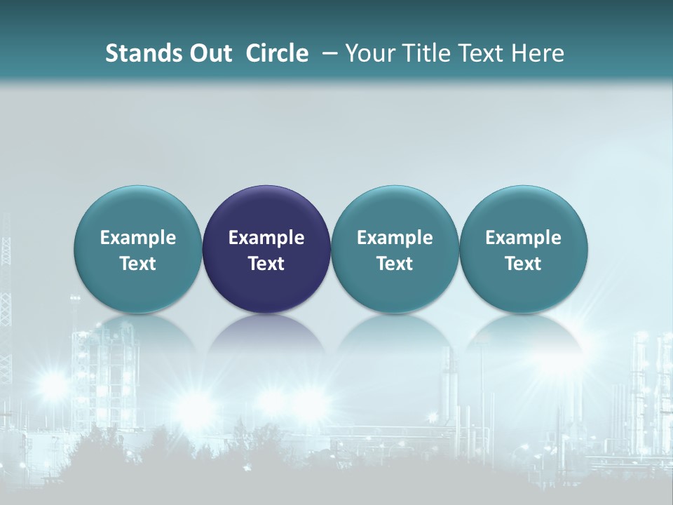 An Oil Pump In The Middle Of A Field PowerPoint Template