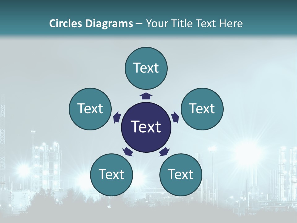 An Oil Pump In The Middle Of A Field PowerPoint Template