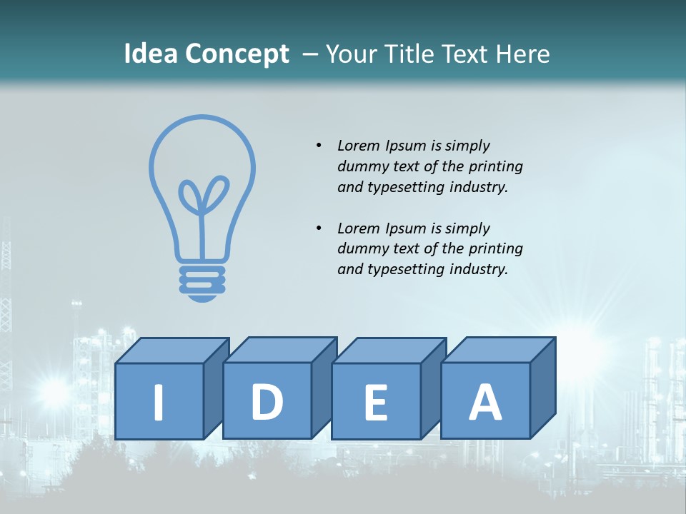 An Oil Pump In The Middle Of A Field PowerPoint Template