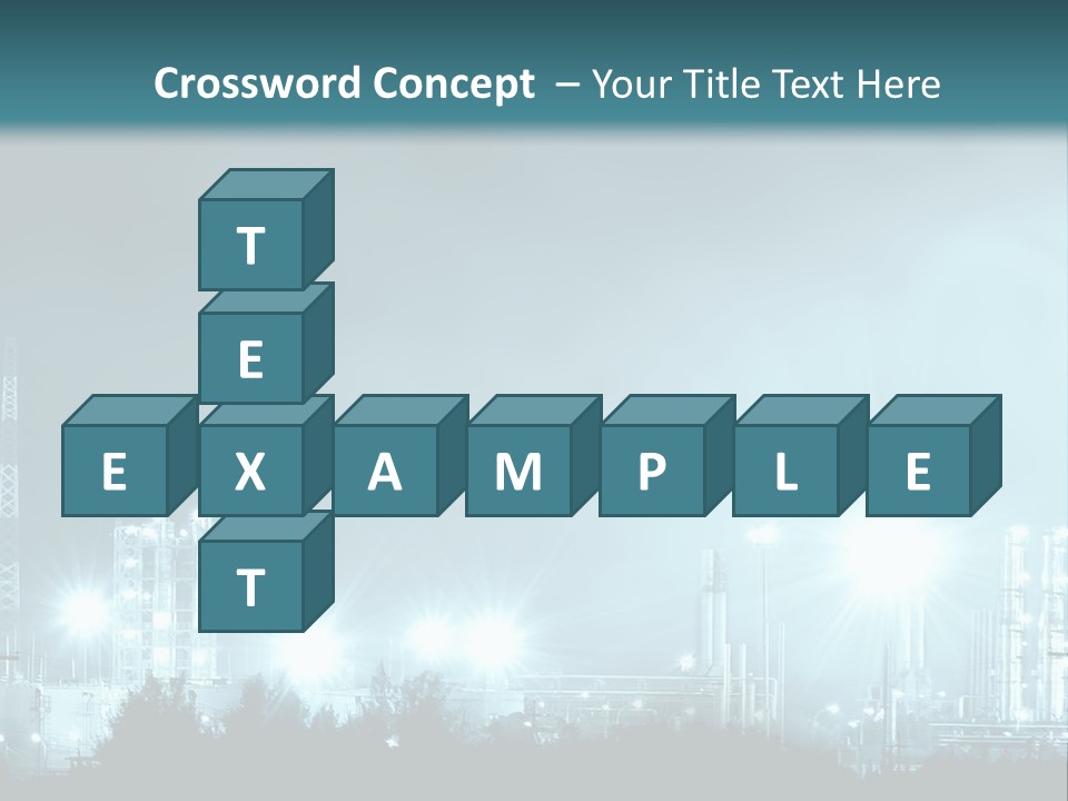 An Oil Pump In The Middle Of A Field PowerPoint Template