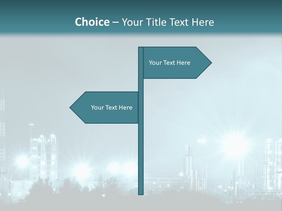 An Oil Pump In The Middle Of A Field PowerPoint Template