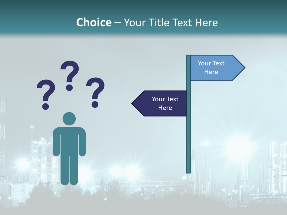 An Oil Pump In The Middle Of A Field PowerPoint Template