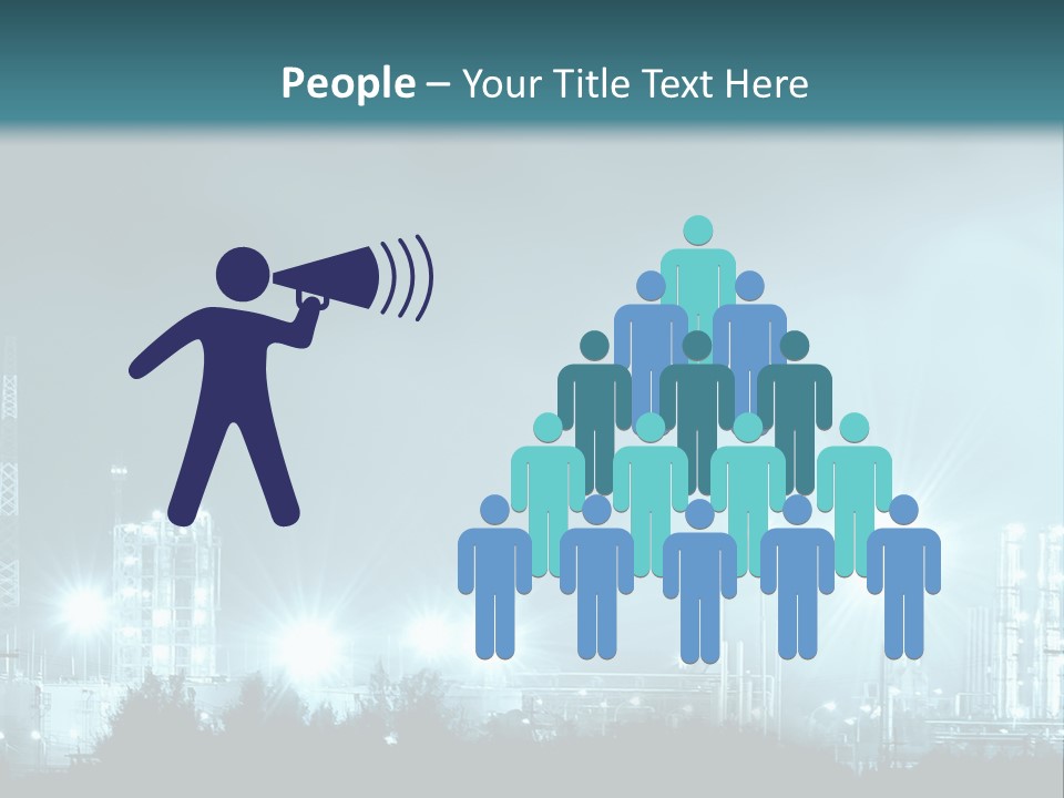 An Oil Pump In The Middle Of A Field PowerPoint Template