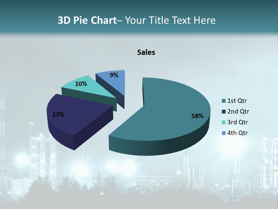 An Oil Pump In The Middle Of A Field PowerPoint Template
