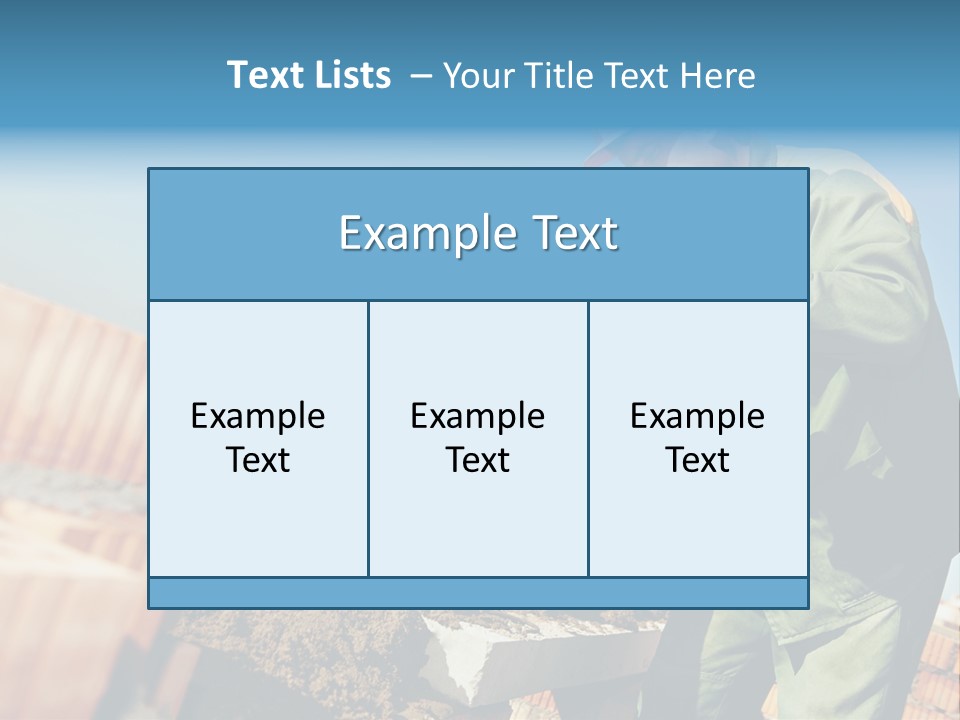 A Man In A Hard Hat And Overalls Working On Bricks PowerPoint Template