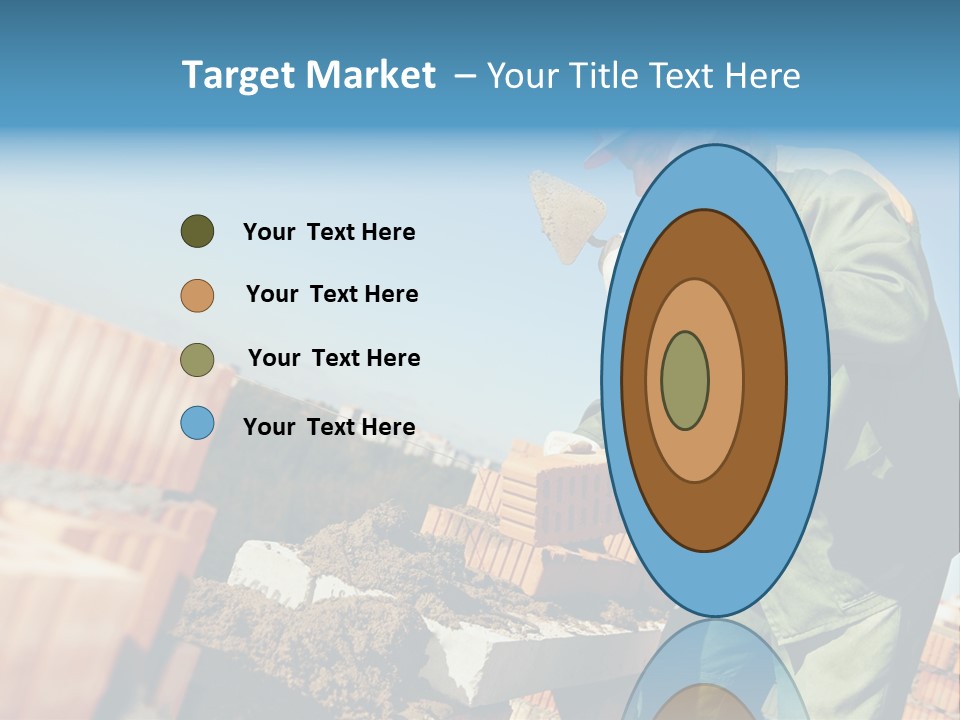 A Man In A Hard Hat And Overalls Working On Bricks PowerPoint Template