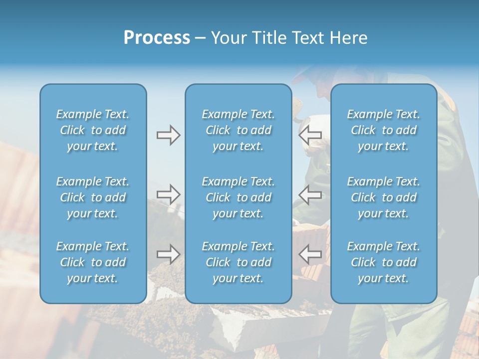 A Man In A Hard Hat And Overalls Working On Bricks PowerPoint Template