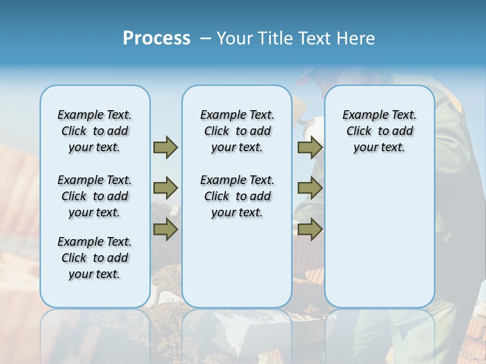 A Man In A Hard Hat And Overalls Working On Bricks PowerPoint Template