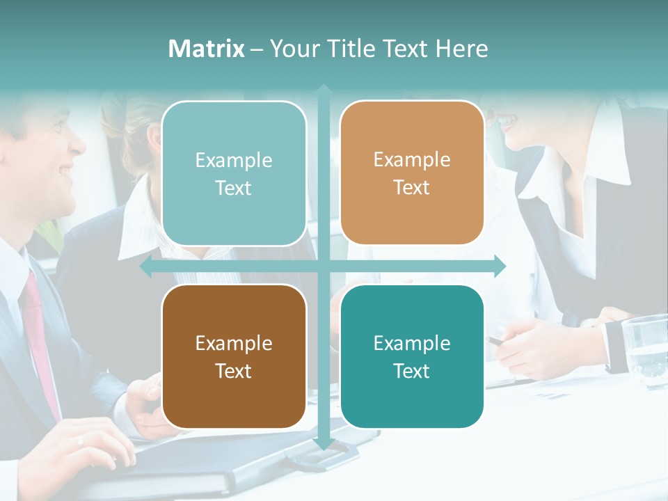 A Group Of People Sitting Around A Table Talking PowerPoint Template