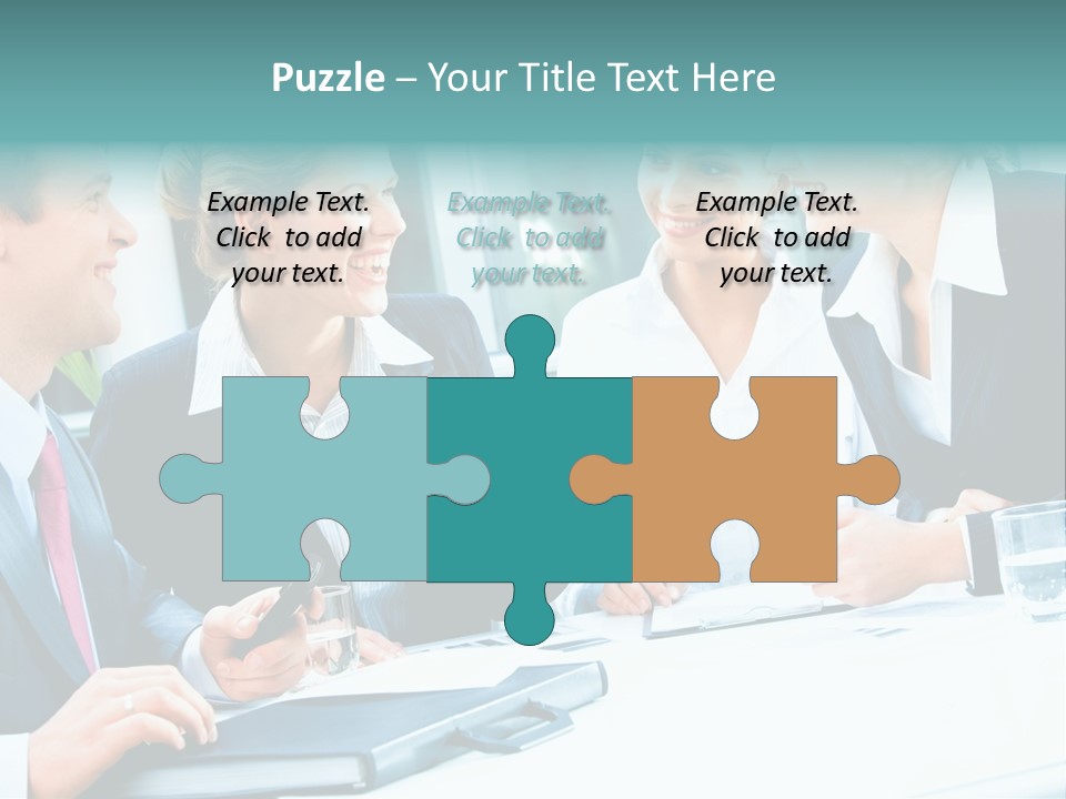 A Group Of People Sitting Around A Table Talking PowerPoint Template