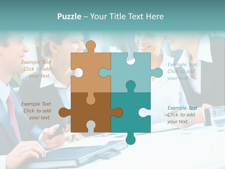 A Group Of People Sitting Around A Table Talking PowerPoint Template