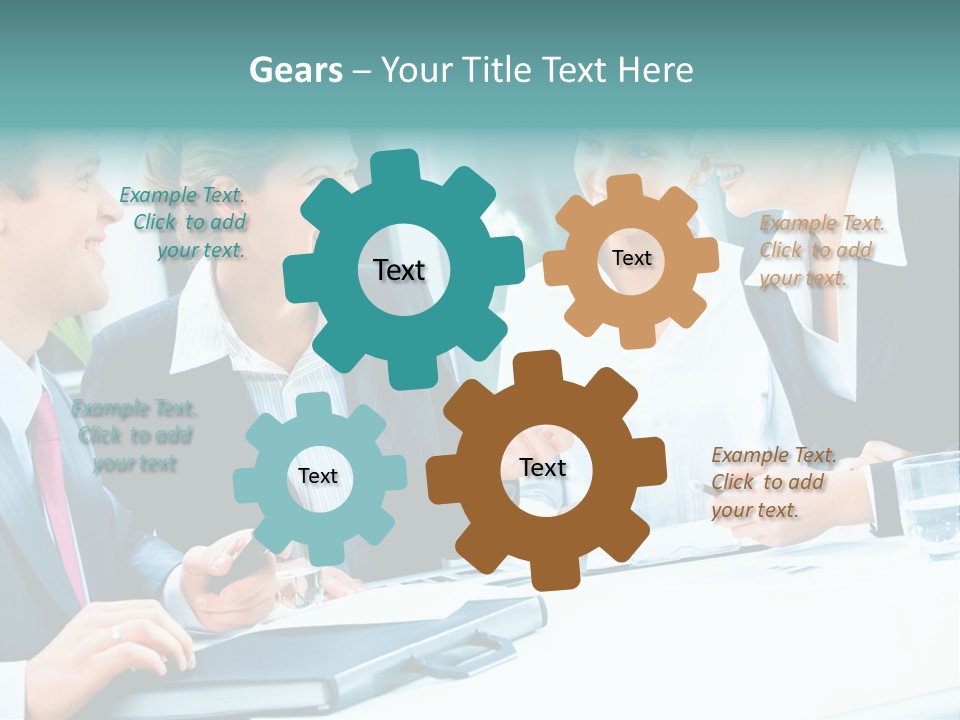 A Group Of People Sitting Around A Table Talking PowerPoint Template