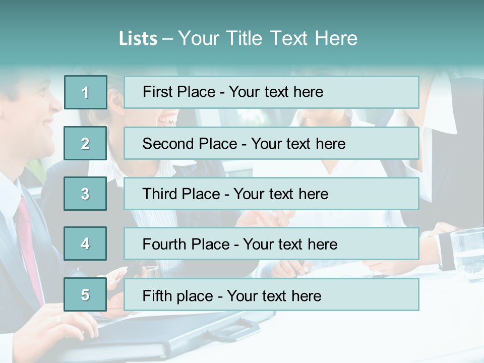 A Group Of People Sitting Around A Table Talking PowerPoint Template