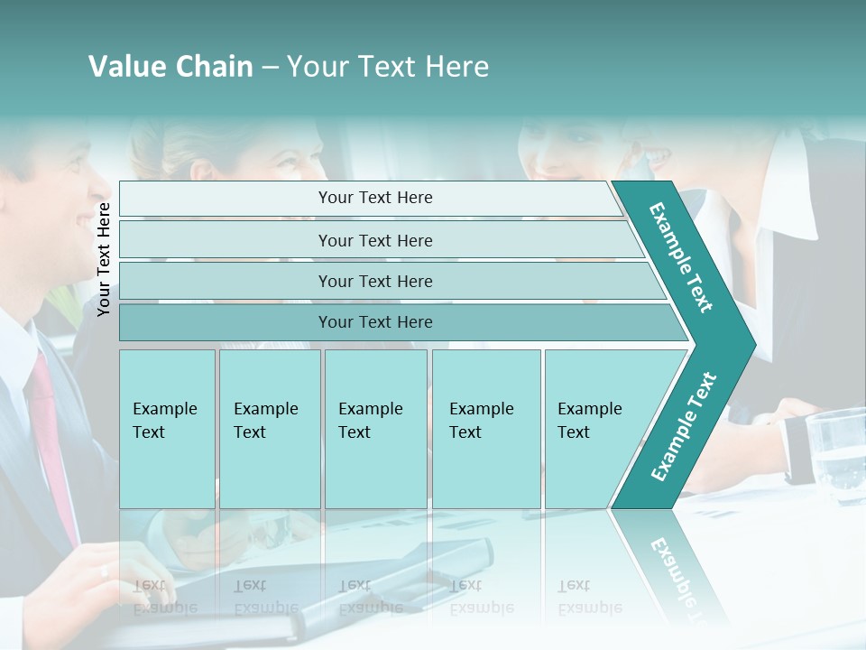 A Group Of People Sitting Around A Table Talking PowerPoint Template