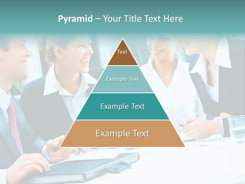 A Group Of People Sitting Around A Table Talking PowerPoint Template