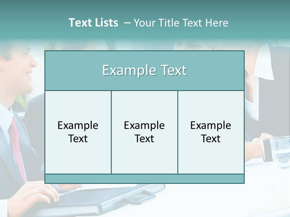 A Group Of People Sitting Around A Table Talking PowerPoint Template