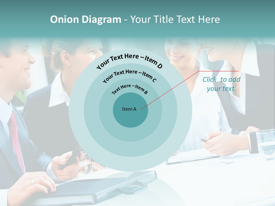 A Group Of People Sitting Around A Table Talking PowerPoint Template