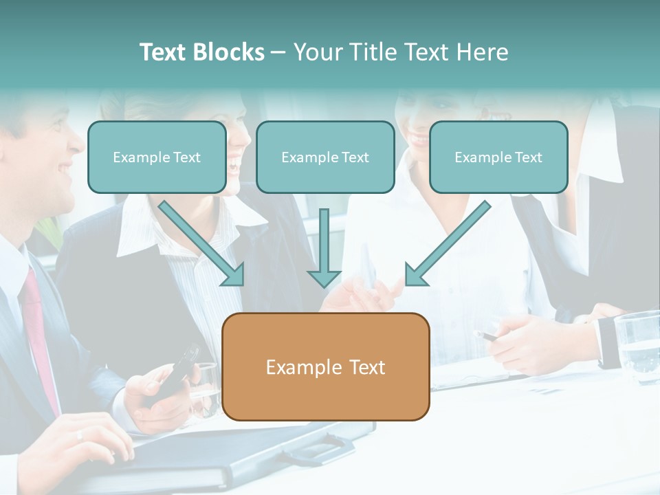 A Group Of People Sitting Around A Table Talking PowerPoint Template