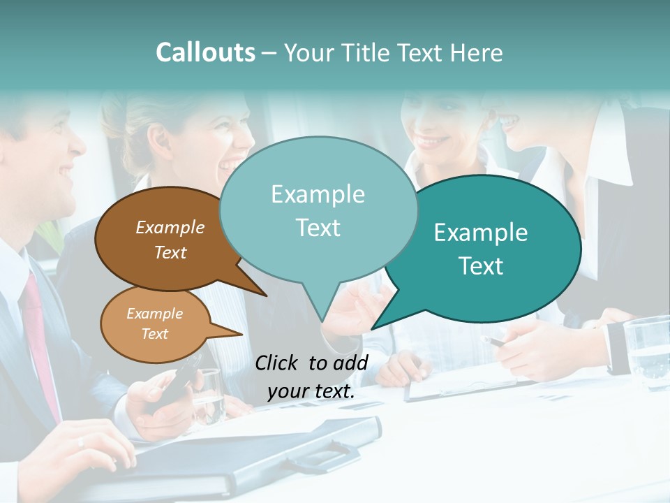 A Group Of People Sitting Around A Table Talking PowerPoint Template