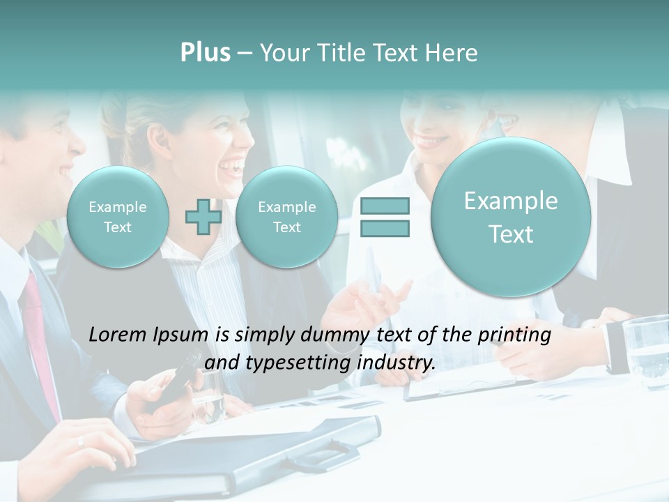 A Group Of People Sitting Around A Table Talking PowerPoint Template
