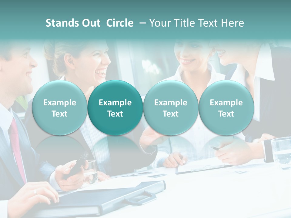 A Group Of People Sitting Around A Table Talking PowerPoint Template