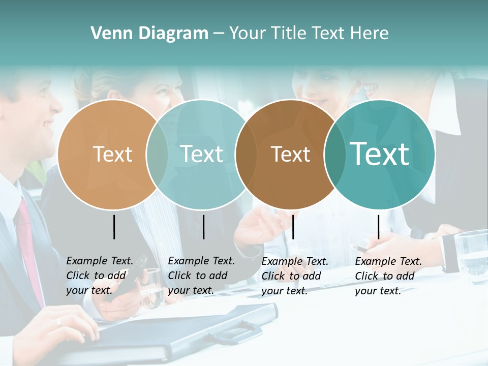 A Group Of People Sitting Around A Table Talking PowerPoint Template