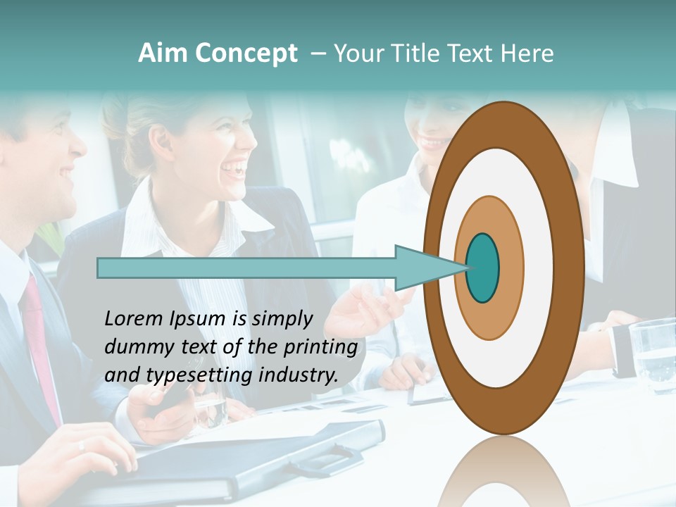 A Group Of People Sitting Around A Table Talking PowerPoint Template