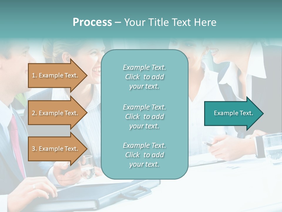 A Group Of People Sitting Around A Table Talking PowerPoint Template