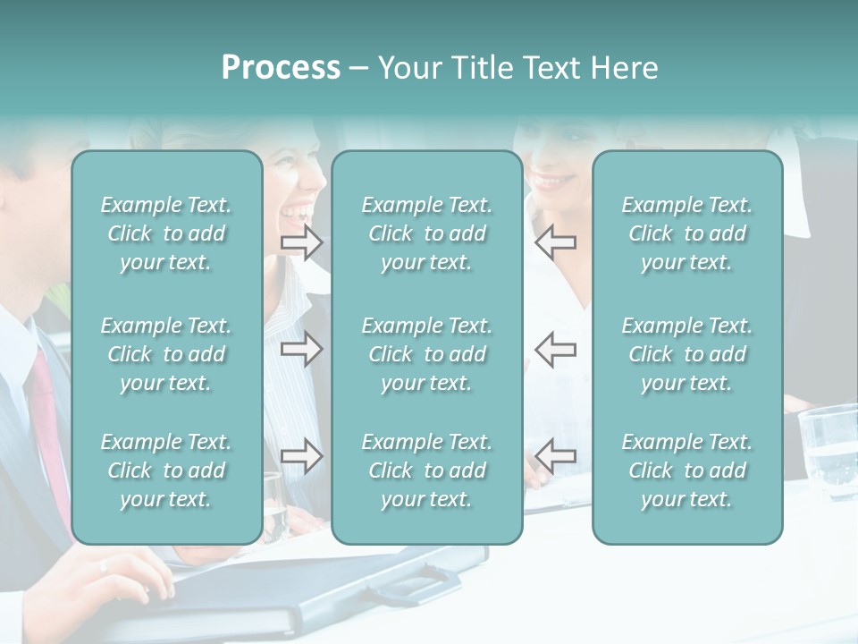A Group Of People Sitting Around A Table Talking PowerPoint Template