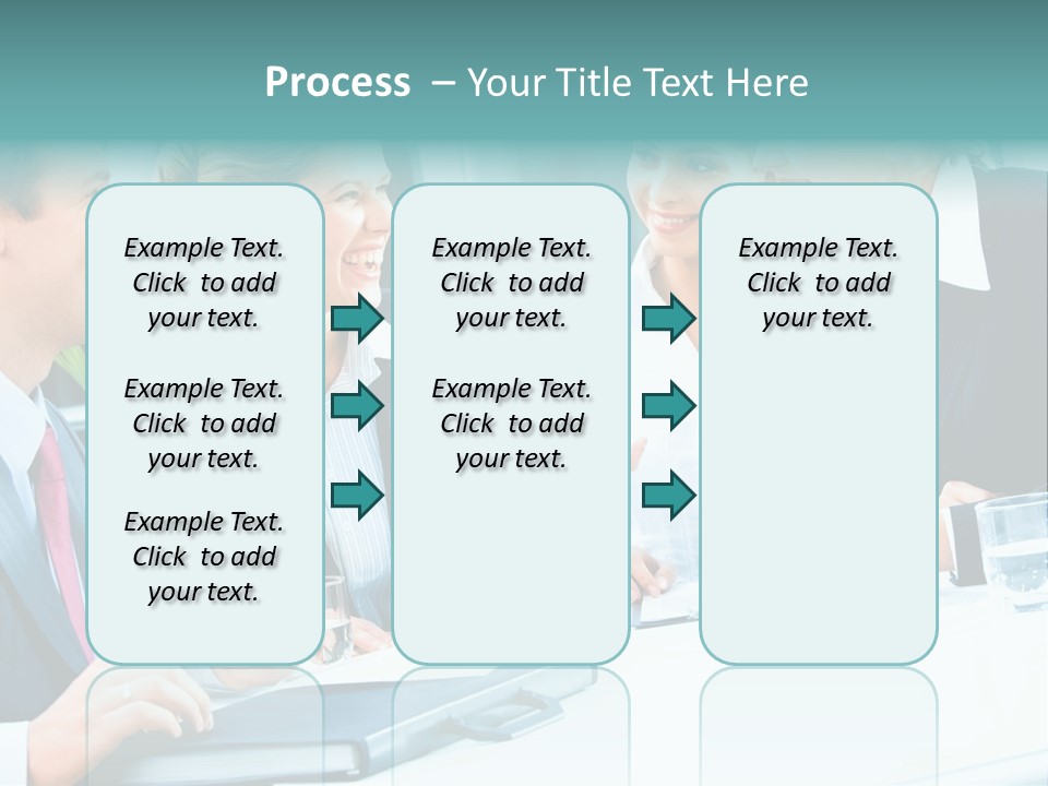 A Group Of People Sitting Around A Table Talking PowerPoint Template