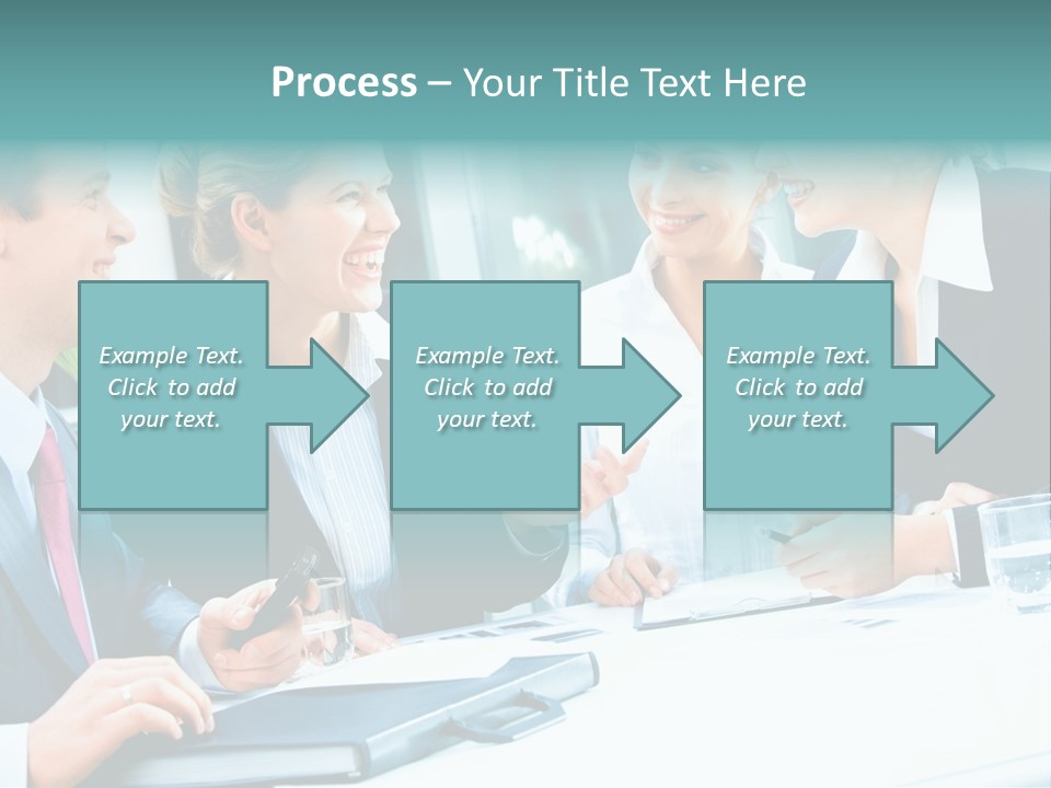 A Group Of People Sitting Around A Table Talking PowerPoint Template